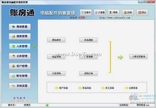 賬房通電腦配件銷售管理軟件